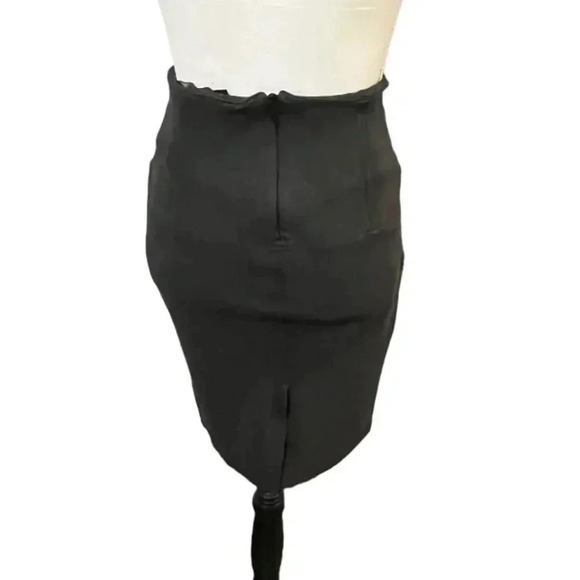 Zara Basic grey stretch pencil skirt size M EUC kick pleat, back zip - Picture 3 of 9